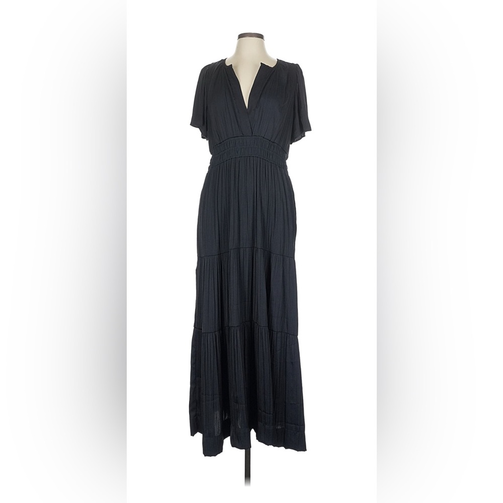Anthropologie Black Tiered Maxi Dress - Picture 3 of 5